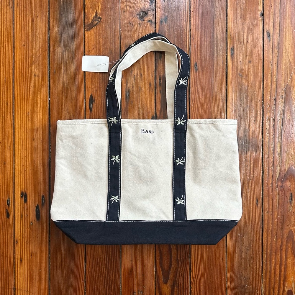 NOS NWT Vintage 00s Bass palm tree xl tote hand bag